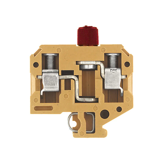 SAKS 3 GZ/6.3X32 Clema portafusible europeo 10mm² 20-8AWG 6.3A 500VCA Beige