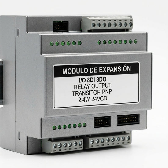 MODULO DE EXPANSIÓN I/O 8DI 8DO RELAY OUTPUT TRANSITOR PNP 2.4W 24VCD