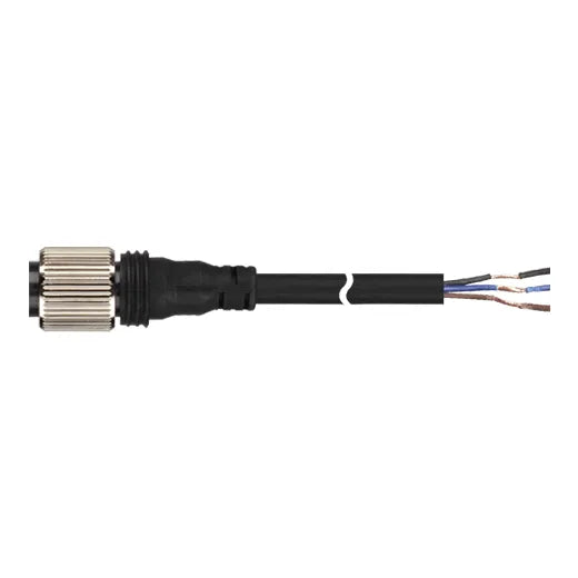 CID3-5 Cable con conector hembra recto DC M12 4P 3 hilos 5mt IP68