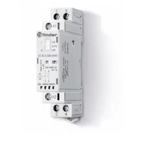 Contactor modular 120VCA/CD 2NA AgNi 25A 250/440VCA IP20