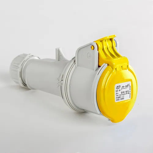 Base aérea 16A 2P+T 120VCA 4h Amarillo IP44
