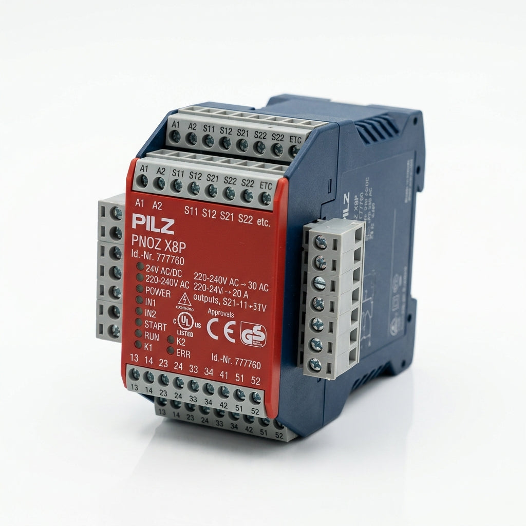 PILZ  PNOZ X8P 777760 24VDC 3N/O 2N/C 2SO RELÉ DE SEGURIDAD