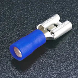 Terminal tipo faston hembra aislado 6.3X0.8 1.5-2.5mm² 16-14AWG 100pz Azul