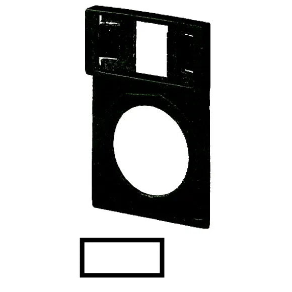 Q25TS-02 RMQ16 Portaetiqueta Negro con etiqueta PERSONALIZABLE