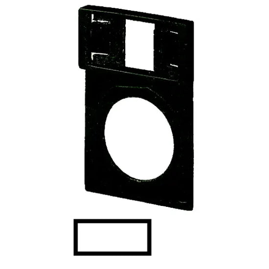 Q25TS-02 RMQ16 Portaetiqueta Negro con etiqueta PERSONALIZABLE