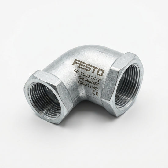 FESTO Codos a 90° de 1-1/2", Galvanziado