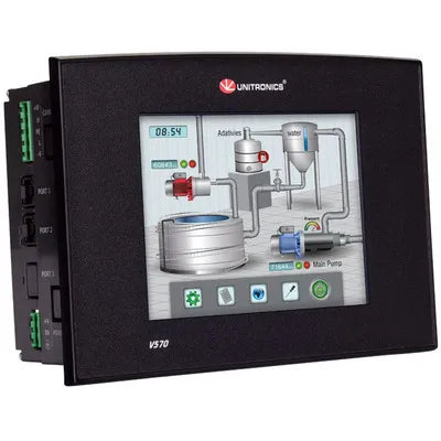PLC+HMI 5.7” LCD TFT 320x240px + teclado virtual No incluye I/O 12/24VCD