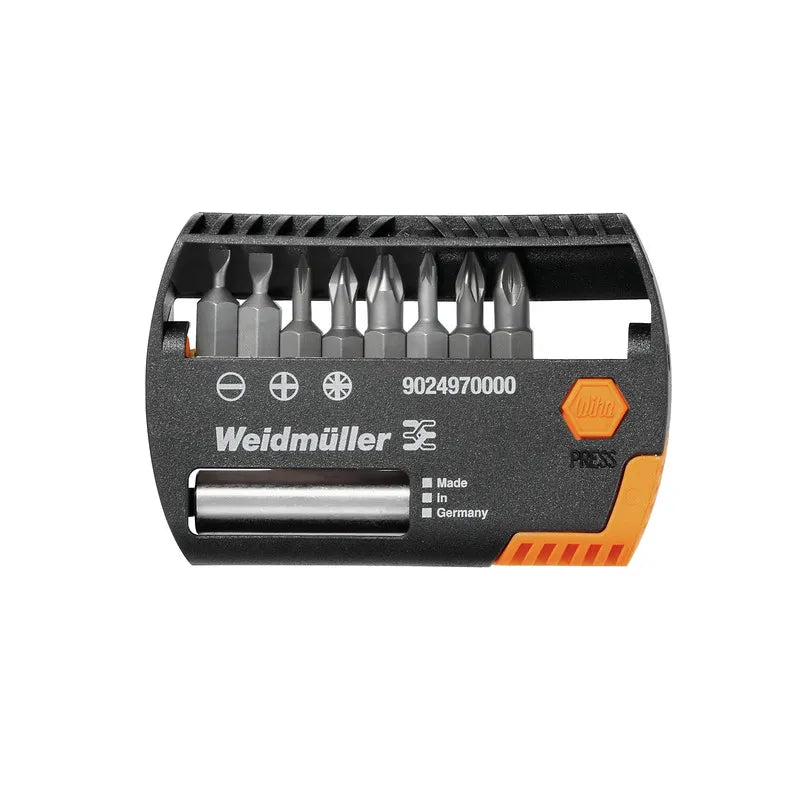 BIT-BOX WI DMS 3 Set puntas E6.3 de destornillador plano, Pozidrive y Phillips