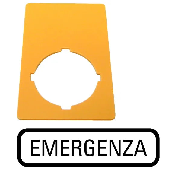 M22-XZK-I99 Etiqueta rectangular Amarillo “Paro De Mergencia” en Italiano