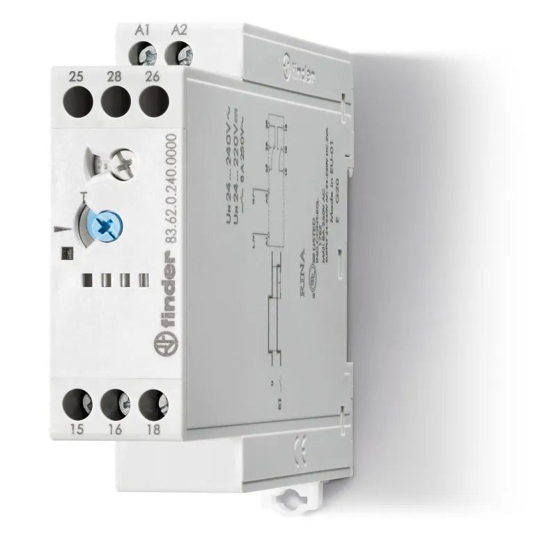 Temporizador Off-Delay (sin alimentacion auxiliar) 24-240VAC/DC 2NA2NC 8A 250V