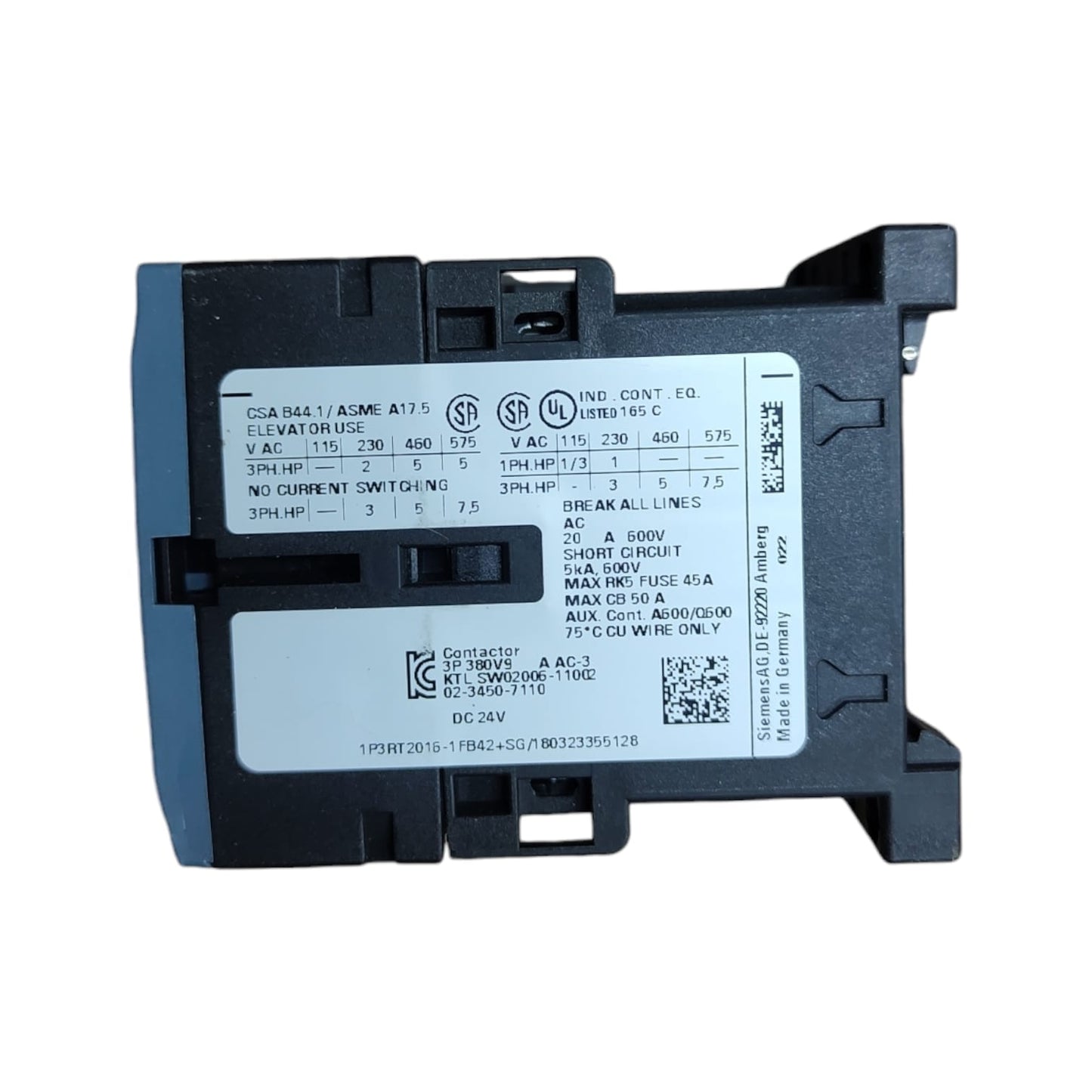Siemens 3RT2016-1FB42 Contactor sirius