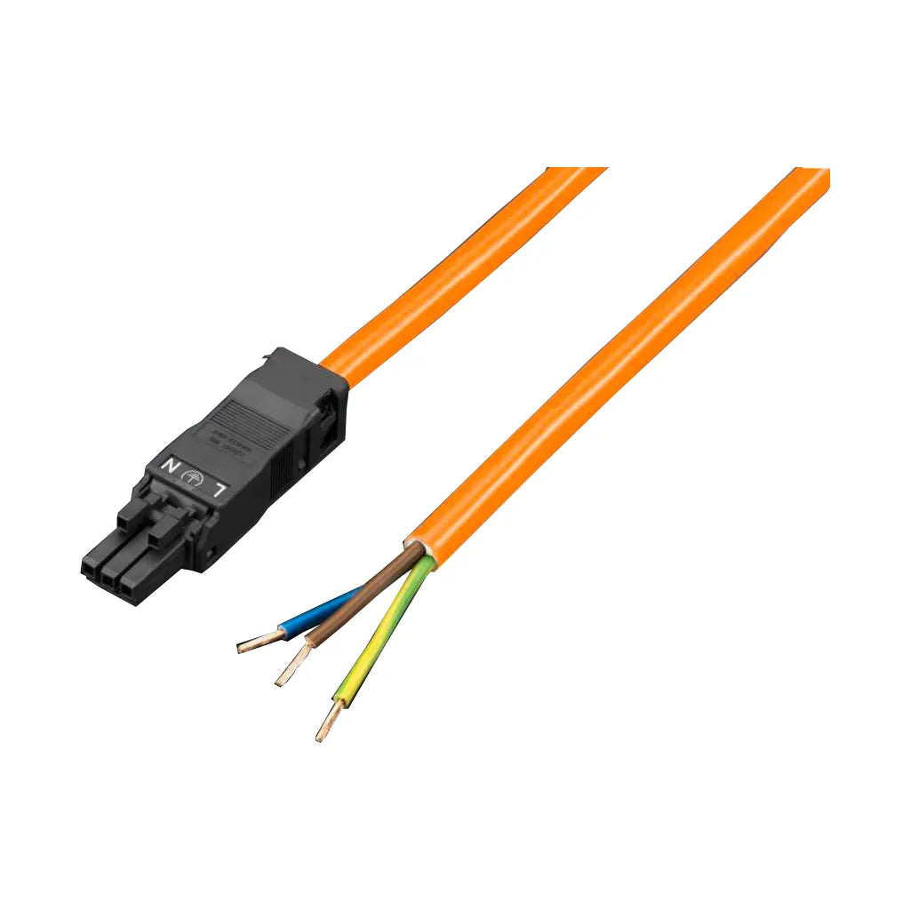 SZ Cable de alimentación de 3 polos 3 metros naranja ENEC 100-240VCA 5pz