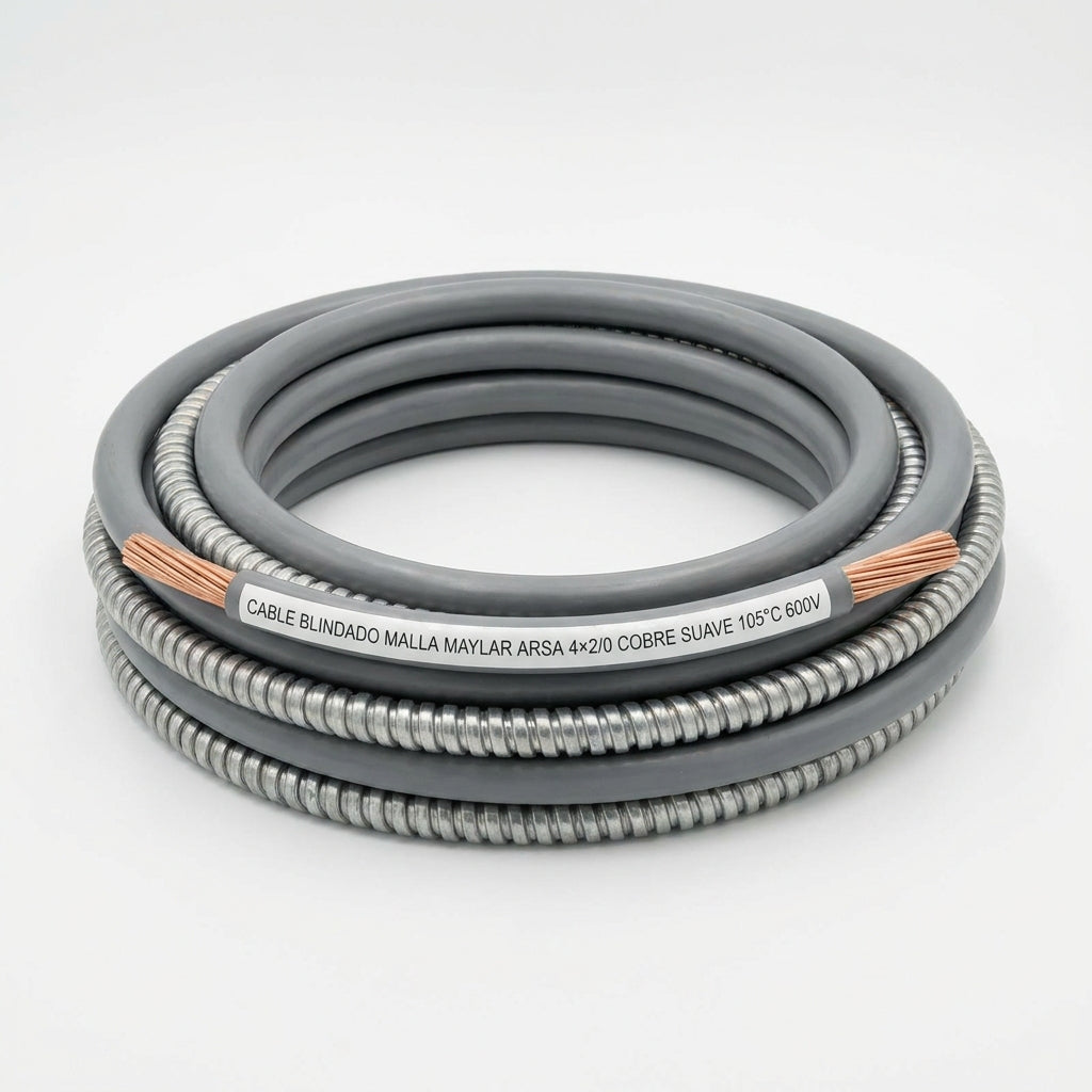 Cable blindado Malla Maylar ARSA 4×2/0 cobre suave 105°C 600V