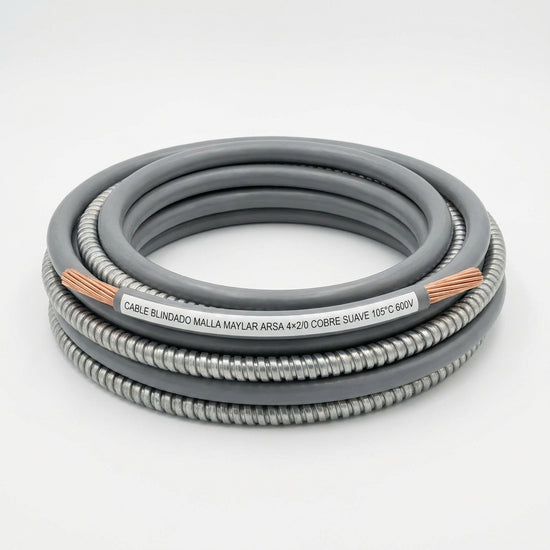 Cable blindado Malla Maylar ARSA 4×2/0 cobre suave 105°C 600V