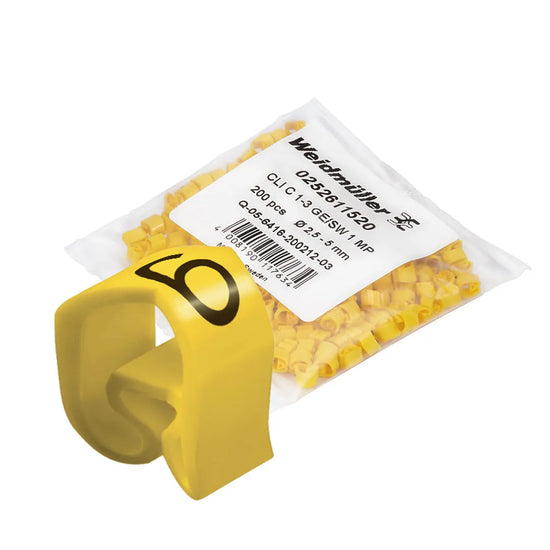 CLI C 1-3 GE/SW 6 MP Señalizador cerrado de cable 16-12AWG -6- Amarillo 200Pz