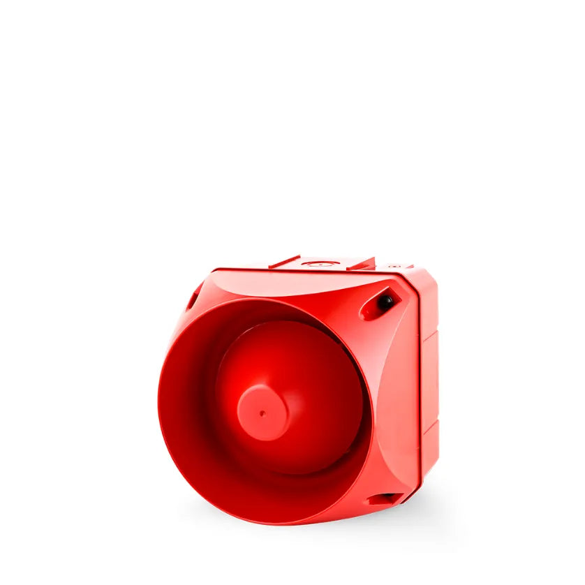 ASL Sirena cuadrada 184mm 63 tonos 120dB 230-240VCA Rojo