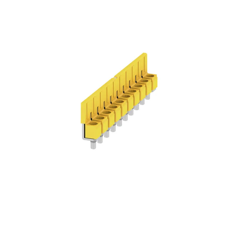 WQV 6/10 Puente atornillable amarillo de 10 polos para WDU de 6 mm²