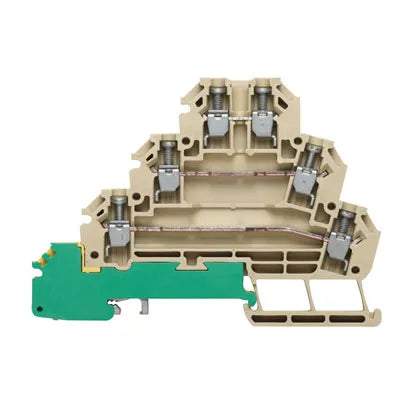 MAK 2.5 Clema para conexión de motor 2.5mm² 26-12AWG 24A 500VCA Beige