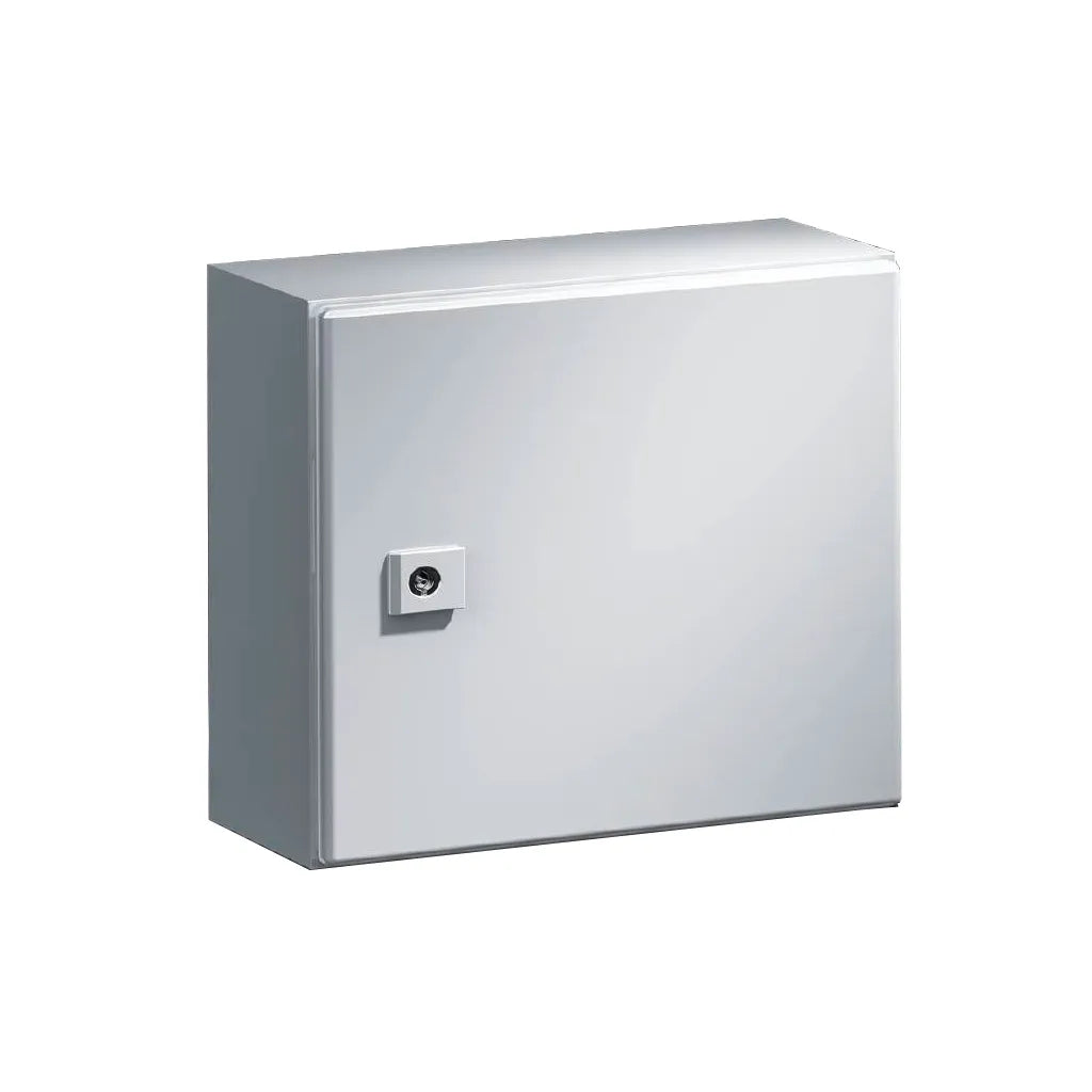 AE Gabinete mural de chapa de acero 1P 300Hx300Wx210Dmm RAL7035 IP66 NEMA 4