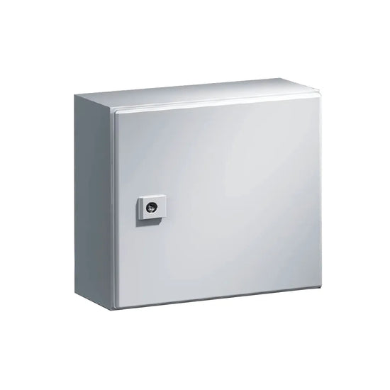 AE Gabinete mural de chapa de acero 1P 300Hx300Wx210Dmm RAL7035 IP66 NEMA 4