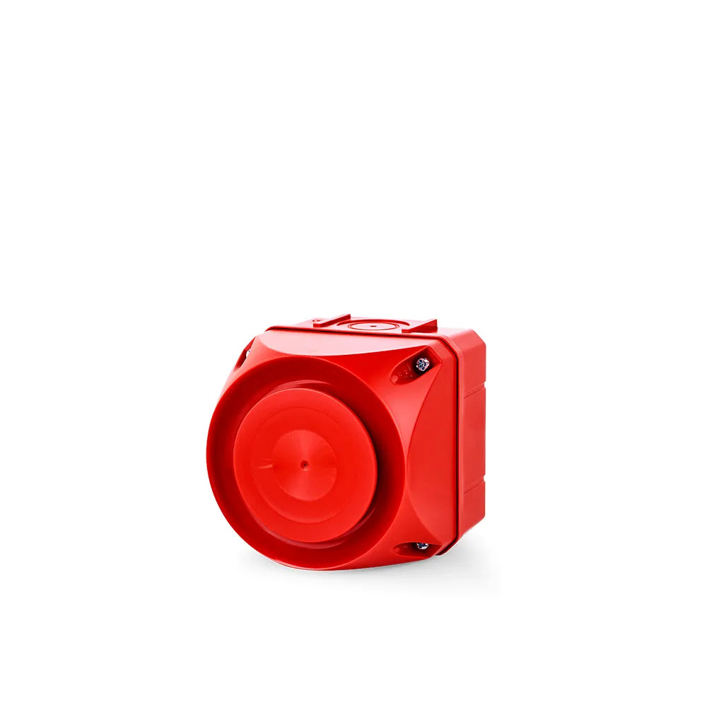 ASS-P Sirena cuadrada 94mm 8 tonos 103dB 110-120VCA Rojo