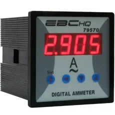 Amperimetro digital de 4 digitos 72x72mm 0-5A CA Relay NA