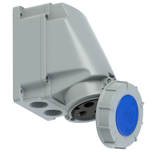 2871 Base mural 2P+T 6H 63A 220V IP67 Azul