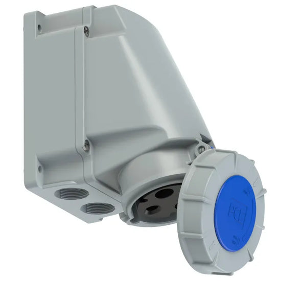 2871 Base mural 2P+T 6H 63A 220V IP67 Azul