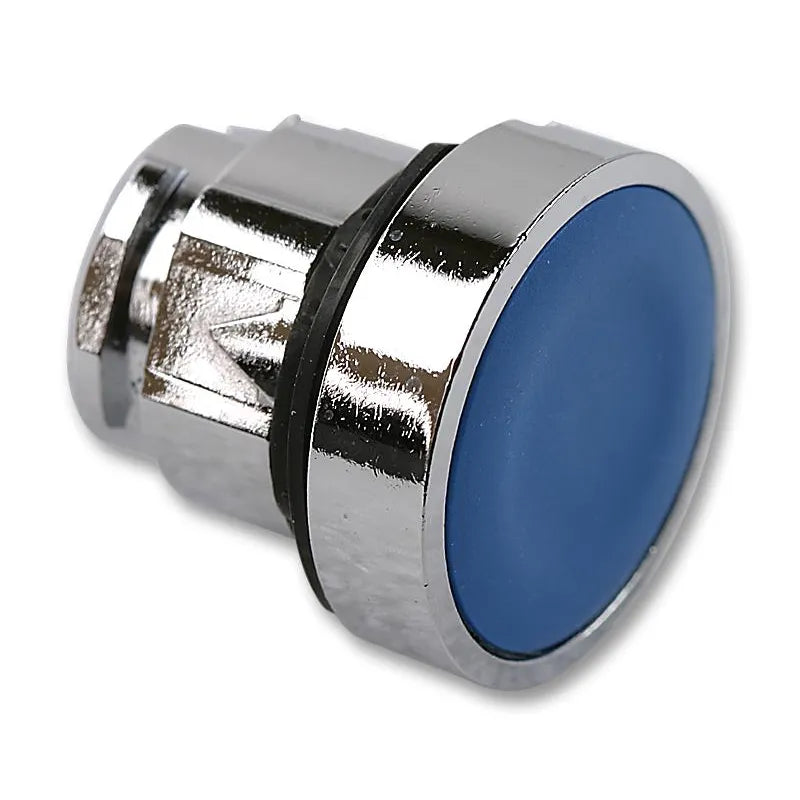 BOTON PULSADOR RASANTE AZUL 22mm TD2