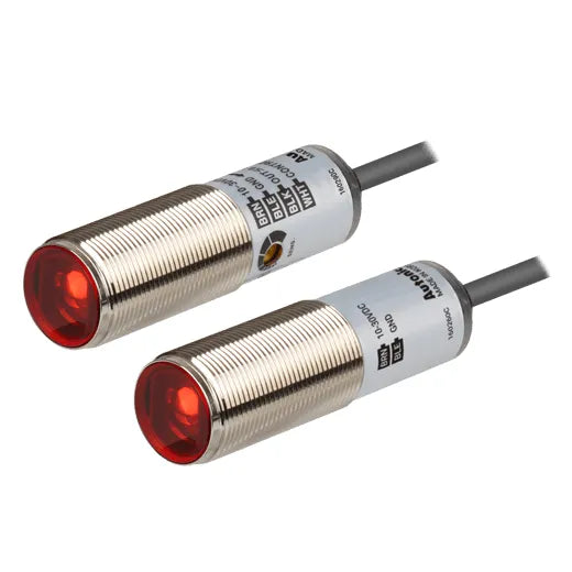 BRQM20M-TDTA Sensor fotoeléctrico latón M18 Barrera 20m 24VCD NPN