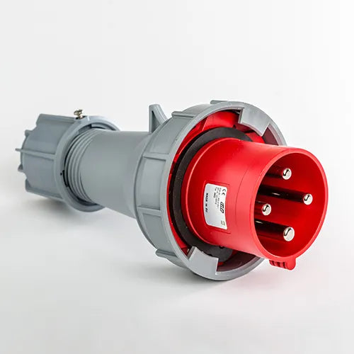 Clavija aérea 63A 3P+T 400VCA 6h Rojo IP66-IP67
