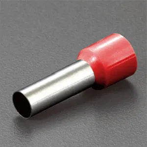 Terminal tipo ferrul aislada 1.0mm² 18AWG 100pz Rojo