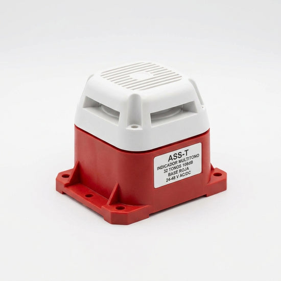 ASS-T Indicador multitono de 32 tonos 108dB base roja 24-48 V AC/DC