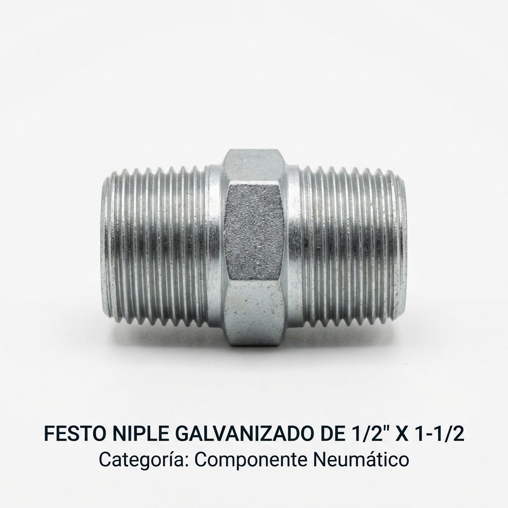 FESTO NIPLE GALVANIZADO DE 1/2" X 1-1/2