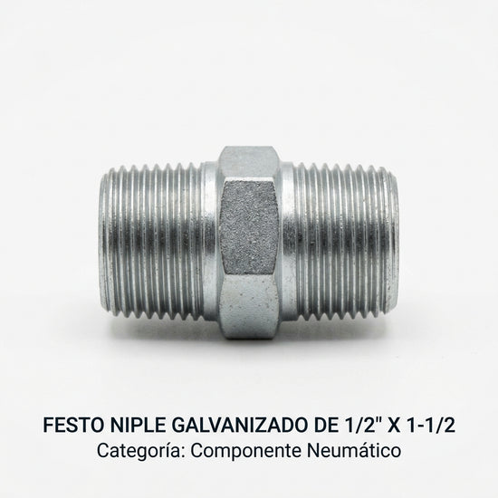 FESTO NIPLE GALVANIZADO DE 1/2" X 1-1/2