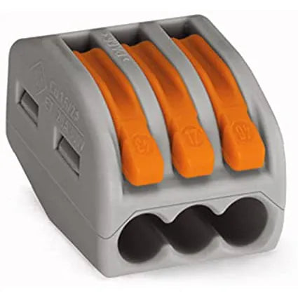 CLASSIC conector rapido con pal 3P 0.08-4mm2 28-12AWG 32A 400VCA Gris 20pzs