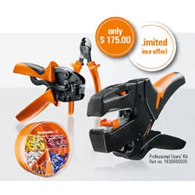 Kit de herramientas: cortar, pelar y engarzar en rango de 24-10AWG