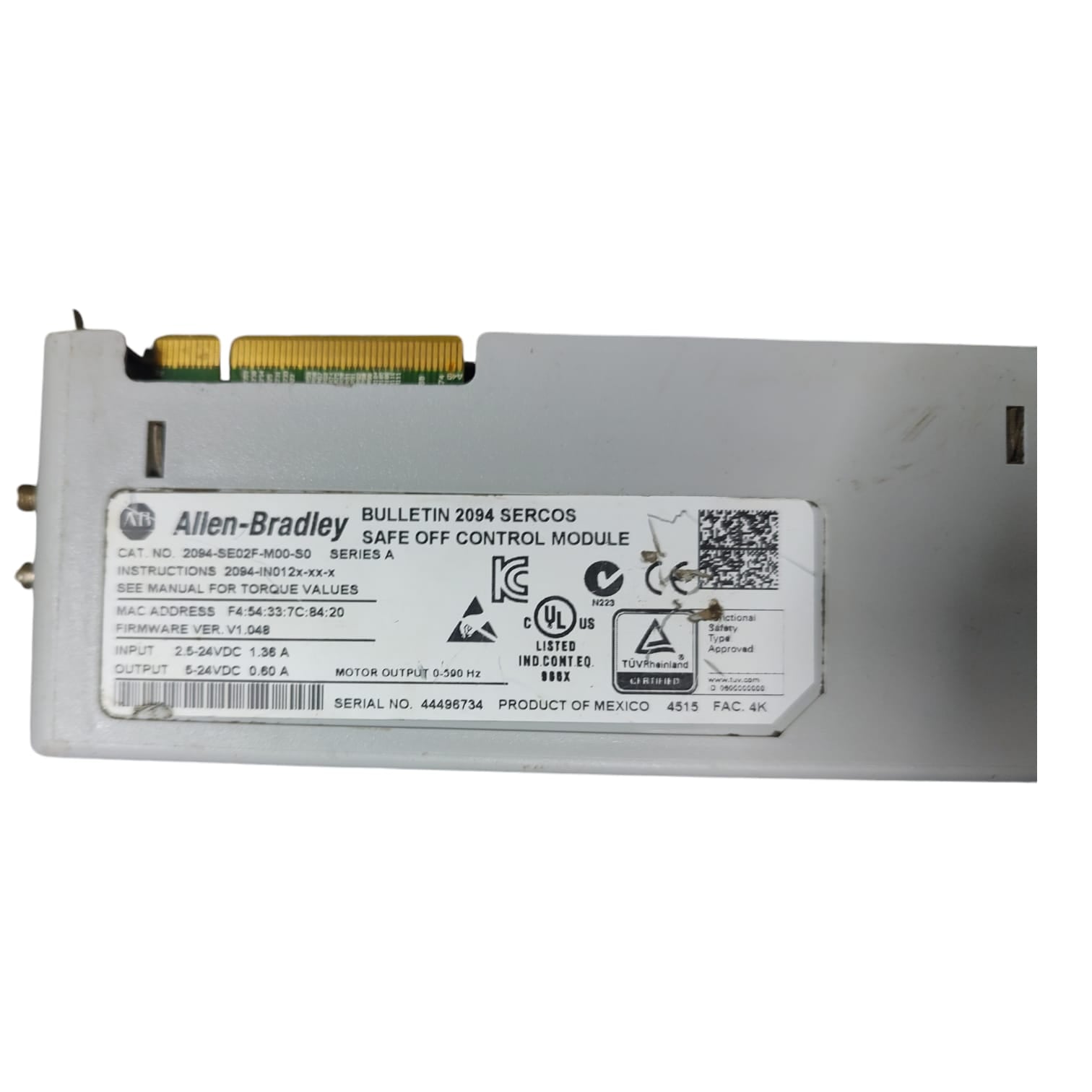 Allen Bradley 2094-SE02F-M00-S0 kinetix 62000