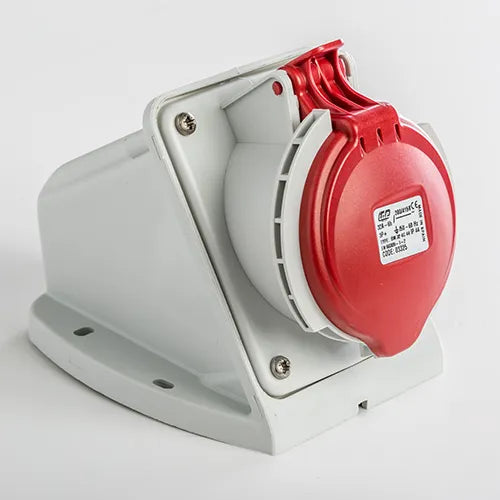 Base mural 32A 3P+T 400VCA 6h Rojo IP44