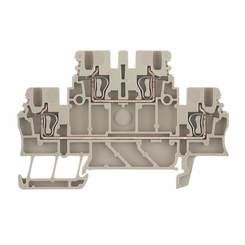 ZDK 1.5 Clema 2-Pisos 2 conexiones 1.5mm² 28-16AWG 17.5A 500VCA Beige