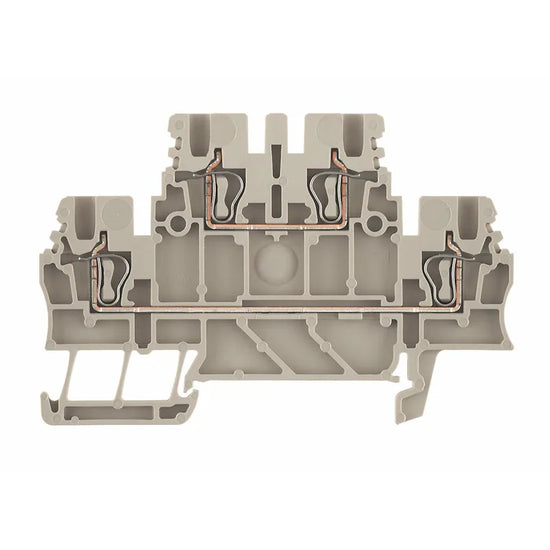 ZDK 1.5 Clema 2-Pisos 2 conexiones 1.5mm² 28-16AWG 17.5A 500VCA Beige