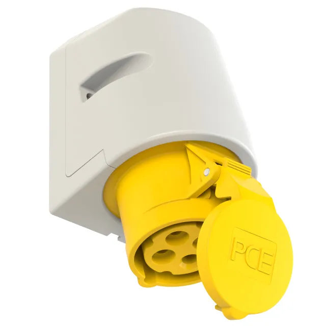 1322 Base mural 3P+T 4H 16A 110V IP44 Amarillo