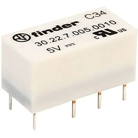 Relevador subminiatura DIL 8 pines 5VCD 2CO 2NA2NC AgNi+Au 2A 125V