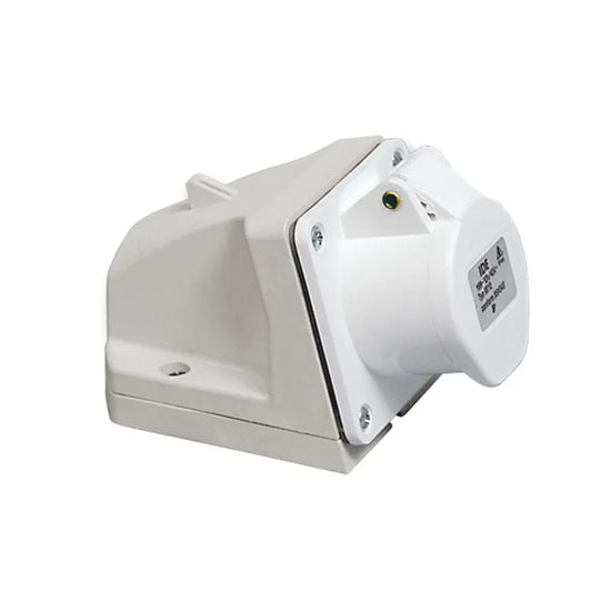 Base mural 32A 3P 42VCA 12h Blanco IP44