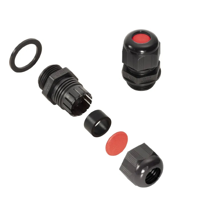 VG 21-Exe SW Conector glandula Eexe de plástico PG21 13-19mm Negro IP66
