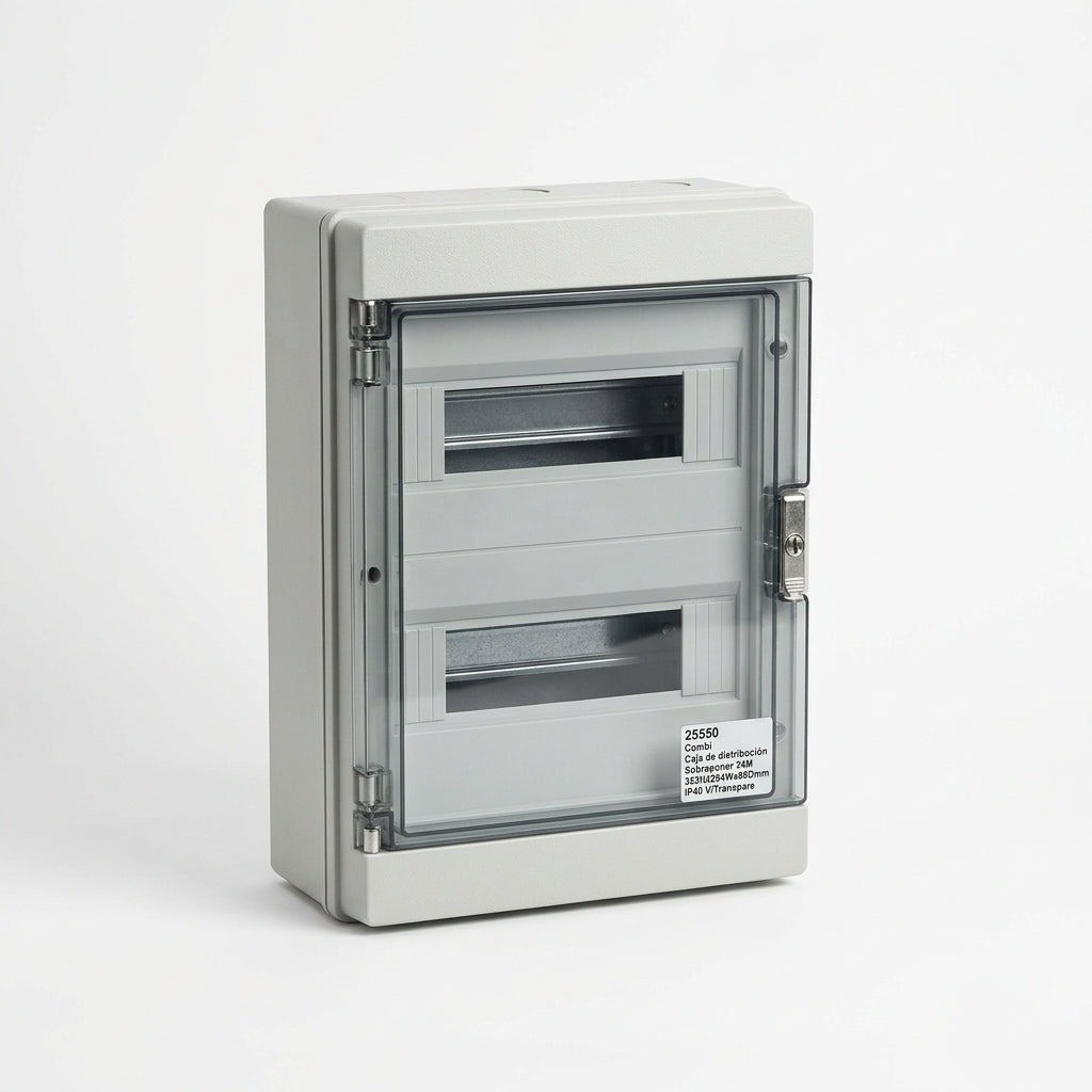 25550 Combi Caja de distribución Sobreponer 24M 353Hx264Wx99Dmm IP40 V/Transpare