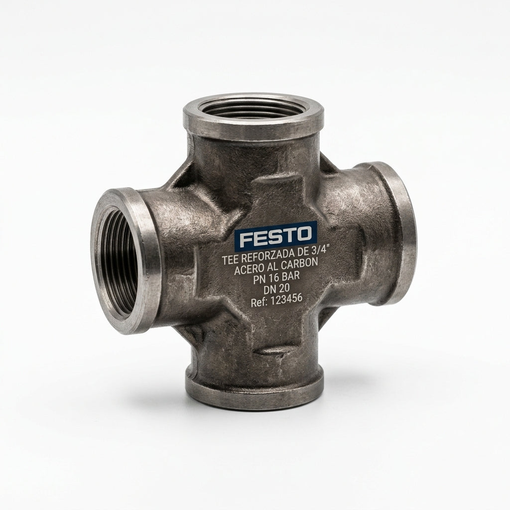 FESTO TEE REFORZADA DE 3/4" Acero al Carbon