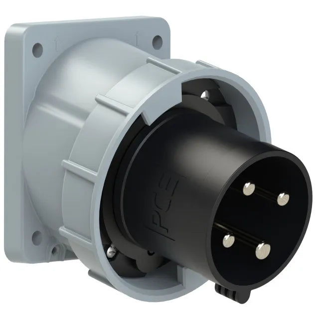 5662 Clavija empotrar/rect. 3P+T 7H 63A 500V IP67 Negro
