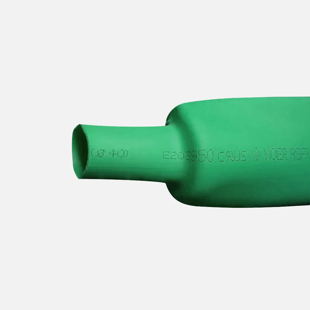 Tubo termocontráctil verde Contracción 2:1 9mm (3/8″) 8-6AWG