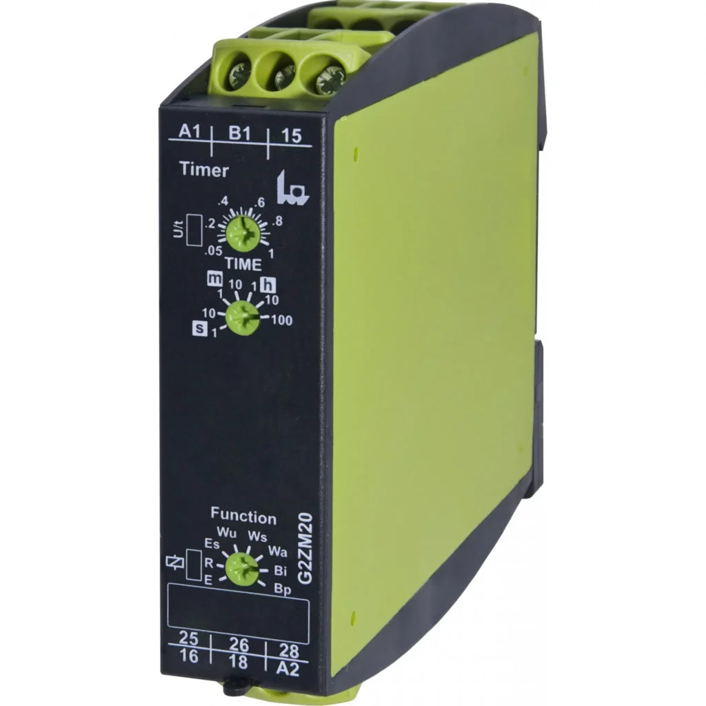 T120401 G2ZM20 Relé temporizador Multifunción 1s-100h 12–240VUC 2CO